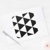 Zwarte driehoeken leeg vierkante sticker (Envelop)