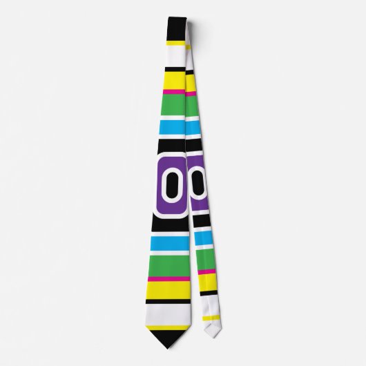 Zwarte driehoeken Levendig geometrisch patroon Stropdas (Voorkant)