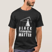 Zwarte driehoeken Matter Mannen Shirt (Voorkant)