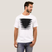 Zwarte driehoeken ontwerp t-shirt (Voorkant volledig)