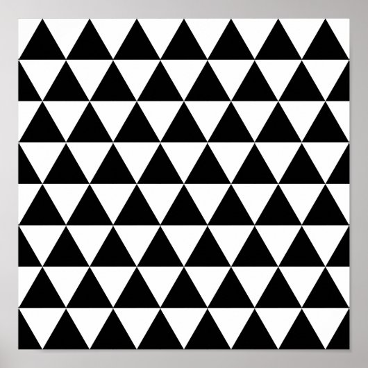 Zwarte driehoeken poster (Voorkant)