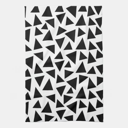 Zwarte driehoeken theedoek (Verticaal)