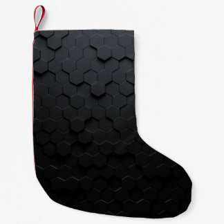 Zwarte driehoekige abstracte achtergrond, Grunge s Kleine Kerstsok