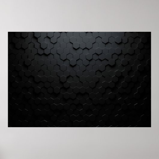 Zwarte driehoekige abstracte achtergrond, Grunge s Poster (Voorkant)