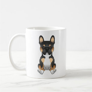 Zwarte driekleurige Franse Bulldog / Franse Bulldo Koffiemok