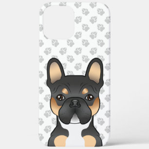 Zwarte driekleurige Franse Bulldog Frenchie Hond & Case-Mate iPhone Case