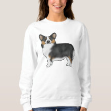 Zwarte driekleurige Pembroke Welsh Corgi Schattige