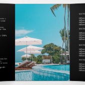 Zwarte drievoudige brochure | Aangepaste zakelijke Drieluik Kaart (Binnenkant midden)