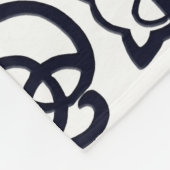 Zwarte Drievuldigheidsknoop Keltische kat Fleece D Deken (Hoek)