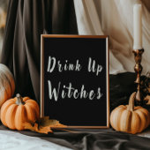 Zwarte Drink Up Heksen Halloween Drink Station Poster