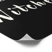 Zwarte Drink Up Heksen Halloween Drink Station Poster (Hoek)