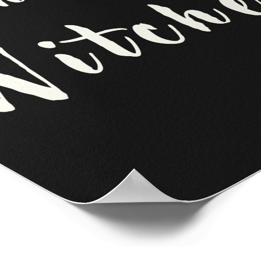 Zwarte Drink Up Heksen Halloween Drink Station Poster (Hoek)