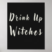 Zwarte Drink Up Heksen Halloween Drink Station Poster (Voorkant)