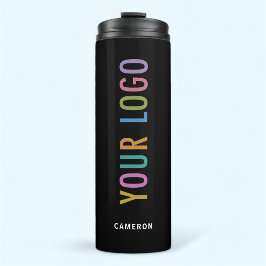 Zwarte Drinkfles 360 ml Aangepast Logo Vacuüm Verz Thermosbeker