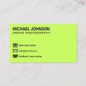 zwarte drone | dronecamera | Drone fotografie Visitekaartje (Achterkant)