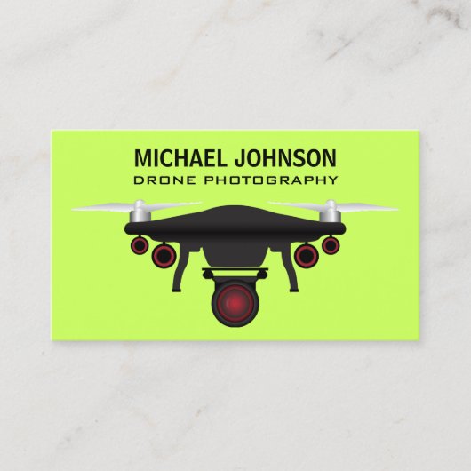 zwarte drone | dronecamera | Drone fotografie Visitekaartje (Voorkant)