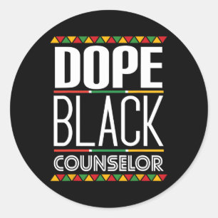 Zwarte drug counselor Black History Month  Ronde Sticker