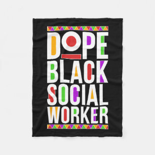 Zwarte drugs sociaal werker Afro-Amerikaanse socia Fleece Deken