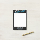 Zwarte Druk Power Washing Pro Schoon Post-it® Notes (Op bureau)