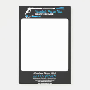Zwarte Druk Power Washing Pro Schoon Post-it® Notes