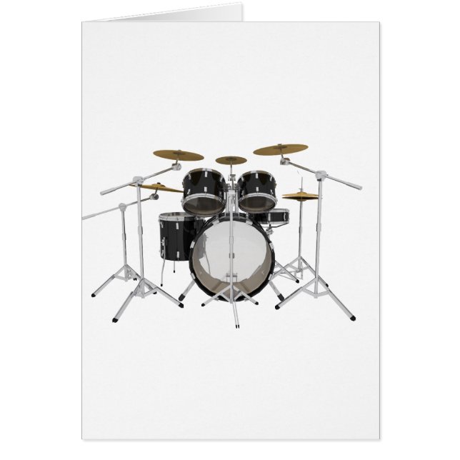 Zwarte drumkit: (Voorkant)