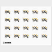 Zwarte drumkit: 10 stuks: ronde sticker (Vel)