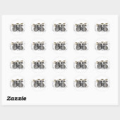 Zwarte drumkit: 10 stuks: ronde sticker (Vel)