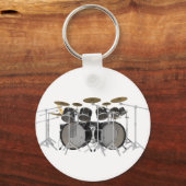 Zwarte drumkit: 10 stuks: sleutelhanger (Voorkant)