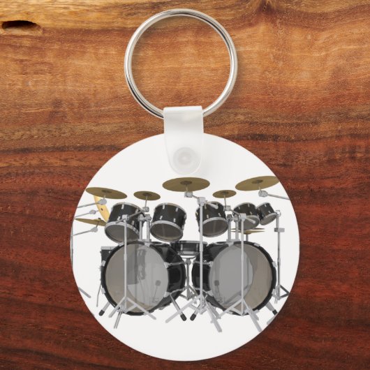 Zwarte drumkit: 10 stuks: sleutelhanger (Voorkant)