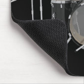 Zwarte drumkit: Mousepad Muismat (Hoek)