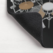 Zwarte drumset van 10 artikelen: Black Mousepad: D Muismat (Hoek)