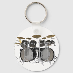 Zwarte Drumstel: 10-delig: Sleutelhanger