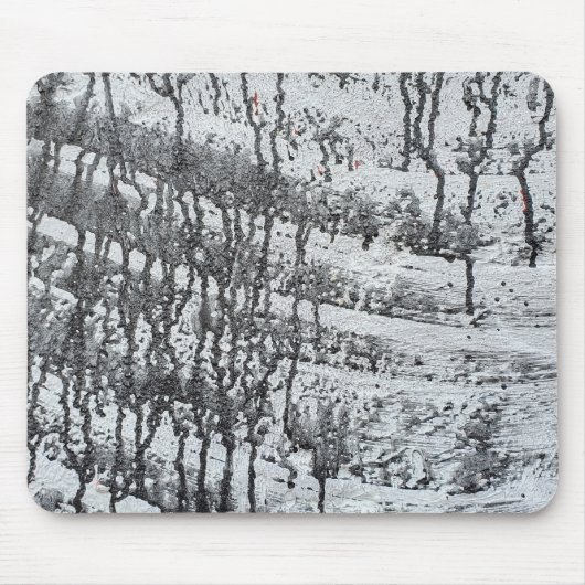 zwarte druppelaar op beton muismat (Voorkant)