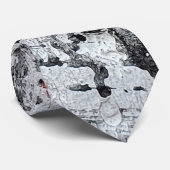 zwarte druppelaar op beton stropdas (Opgerold)