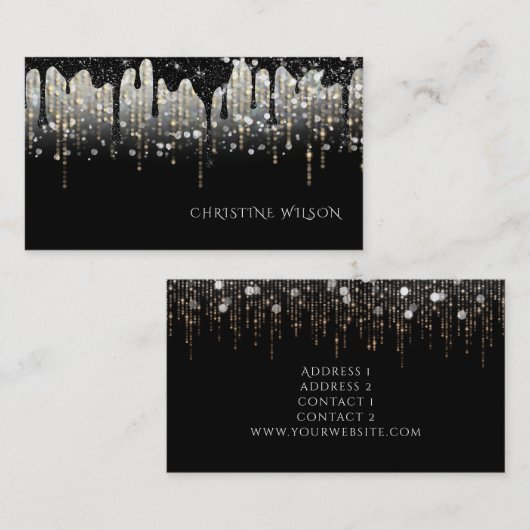 zwarte druppelaar visitekaartje (Voorkant / Achterkant)