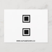 Zwarte Dubbelpunt Briefkaart (Voorkant)