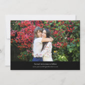 Zwarte dubbelzijdige foto's Weddenschap opslaan Da Save The Date (Achterkant)