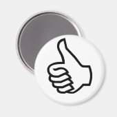 Zwarte duimen omhoog magneet (Voorkant / Achterkant)