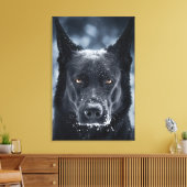 Zwarte Duitse Herder Canvas Afdruk (Insitu (Woonkamer))