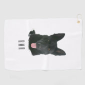 Zwarte Duitse Herder Golfhanddoek (Horizontaal)