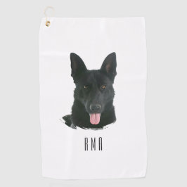 Zwarte Duitse Herder Golfhanddoek