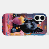 Zwarte Duitse Herder, ijs Case-Mate iPhone Case (Achterkant (horizontaal))