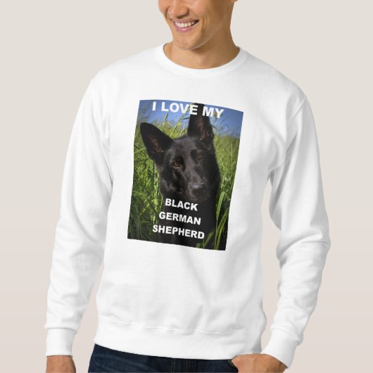 zwarte Duitse herder liefde w foto Trui (Voorkant)