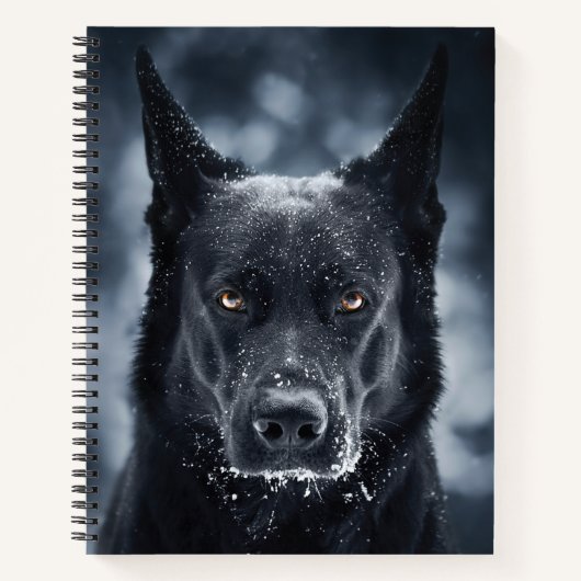 Zwarte Duitse Herder Notitieboek (Voorkant)