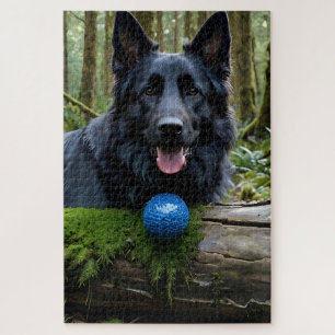 Zwarte Duitse Herder Puzzel