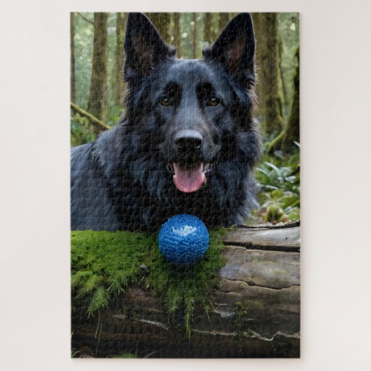 Zwarte Duitse Herder Puzzel (Verticaal)