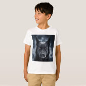 Zwarte Duitse Herder T-shirt (Voorkant volledig)