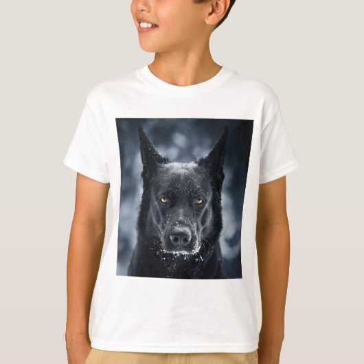 Zwarte Duitse Herder T-shirt (Voorkant)