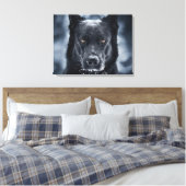 Zwarte Duitse Herdershond Canvas Afdruk (Insitu (Slaapkamer))
