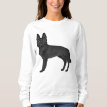 Zwarte Duitse Herdershond Cartoonhond Illustratie